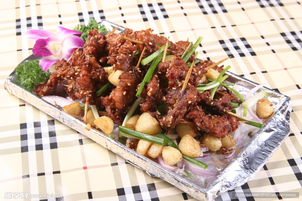 铁板串香肉