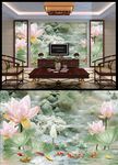 山水画玉雕背景墙