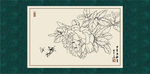 白描月季