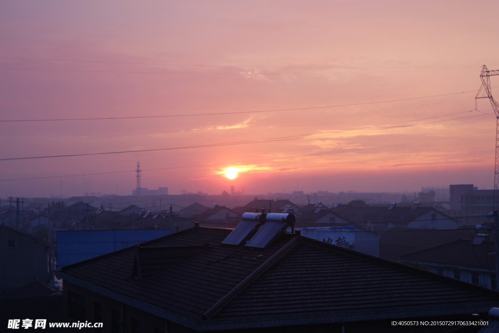 落日 红霞