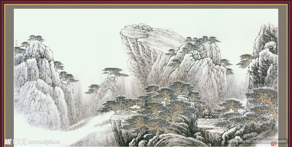 黄山松云