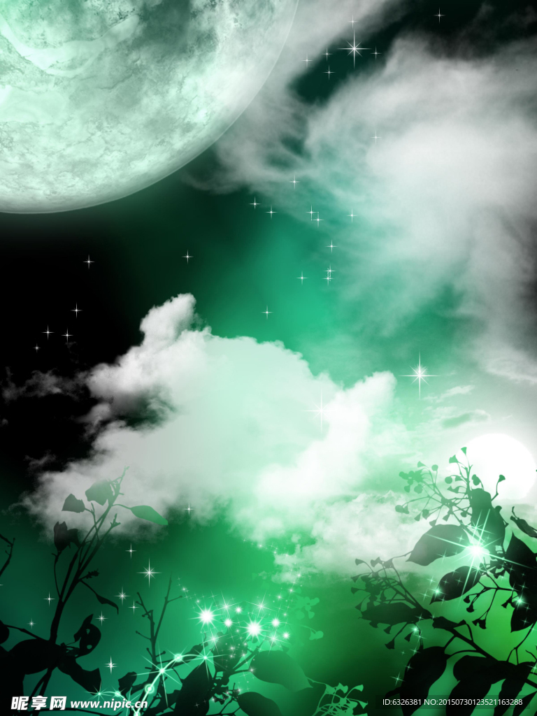 月夜唯美背景图