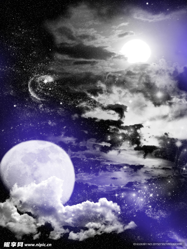 月夜唯美背景图