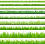 矢量素材绿色小草背景