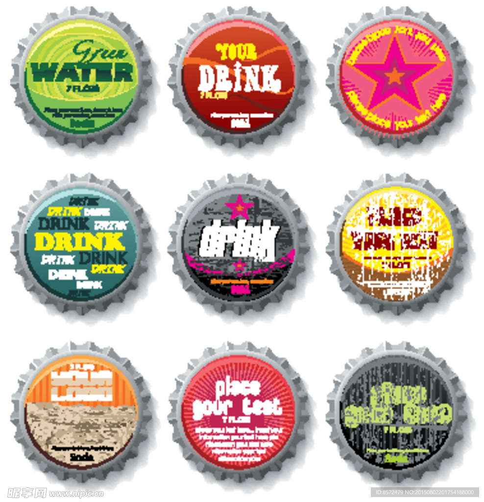 多种个性瓶盖设计