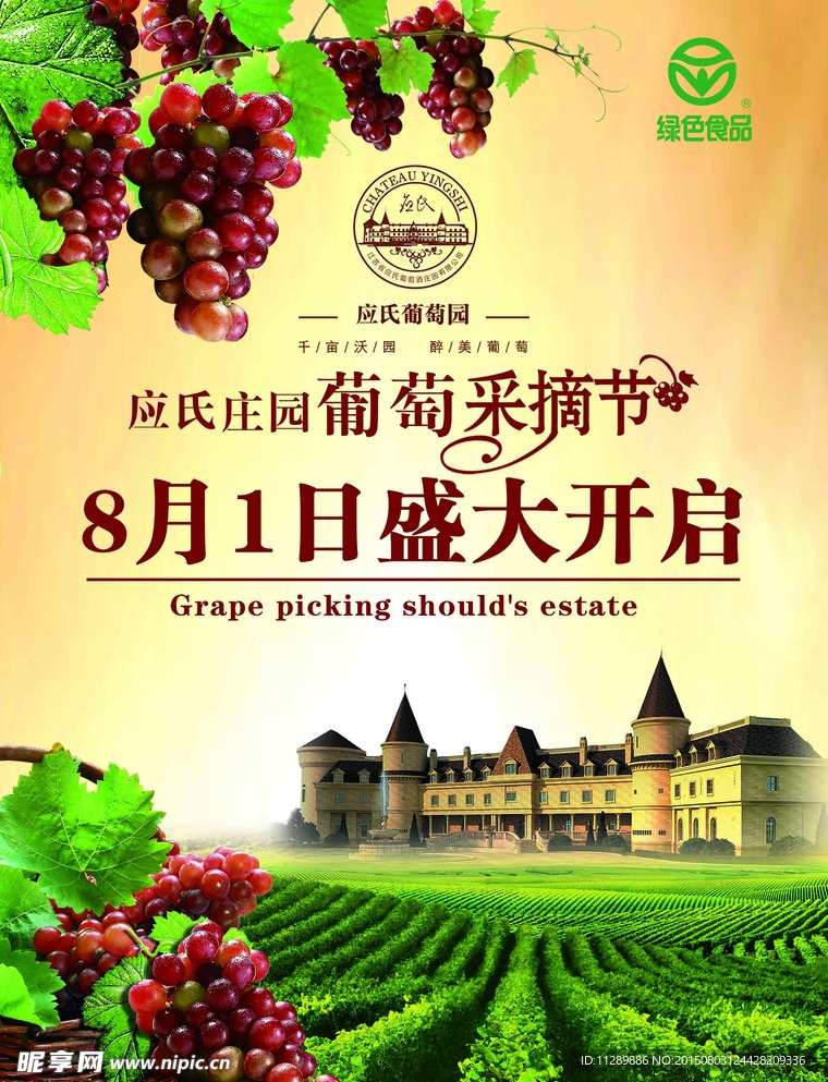 葡萄采摘节海报