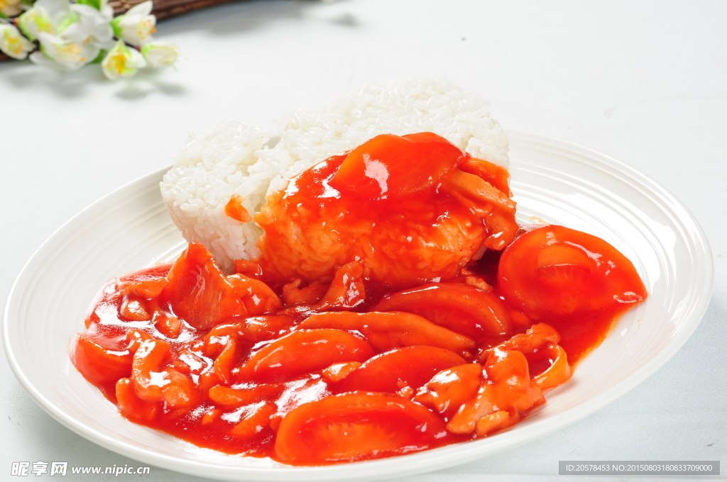 鮮茄雞絲飯