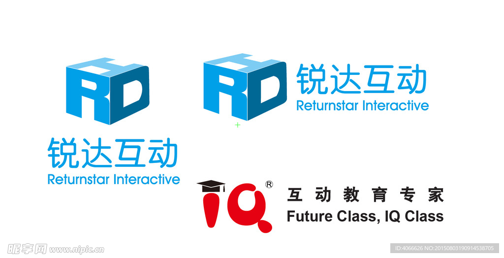 锐达互动蓝标志logo