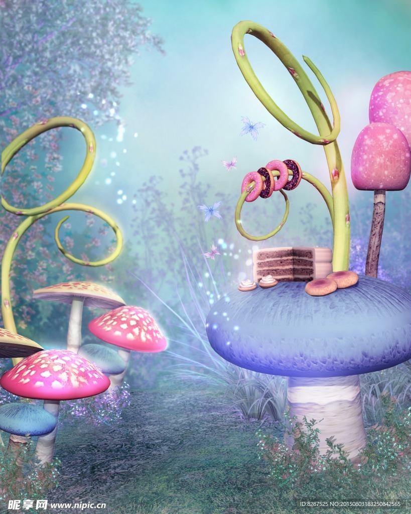 可爱梦幻蘑菇