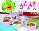 盆栽冰淇淋海报