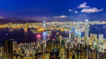 欧洲江滨城市夜景