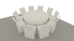 晚宴桌椅3D模型