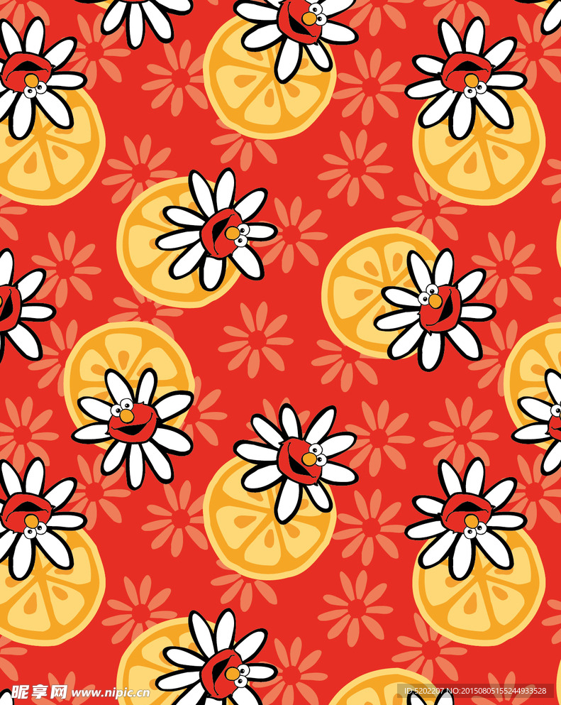 卡通花纹