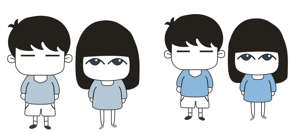 男女朋友矢量图