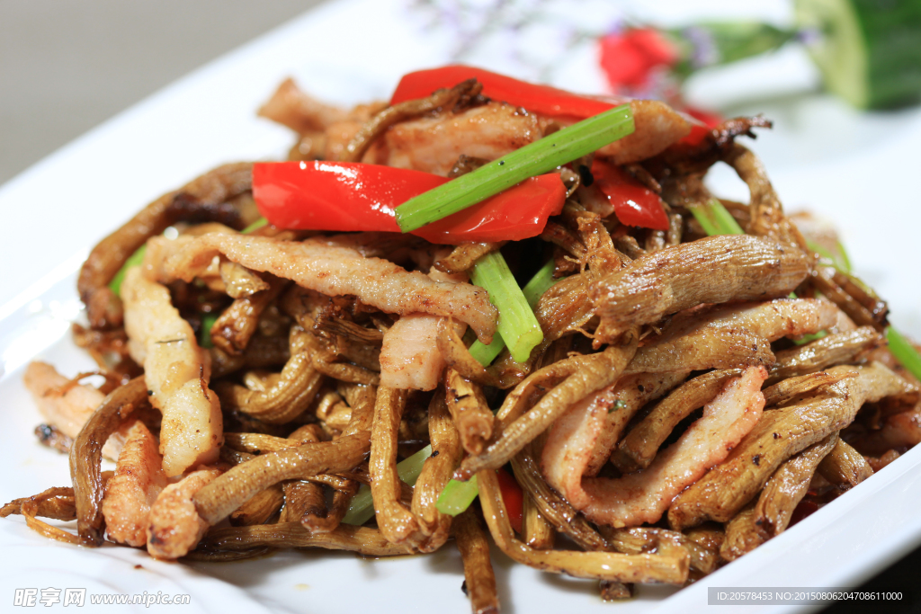 茶树菇夹肉