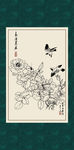 白描月季