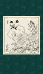 白描月季