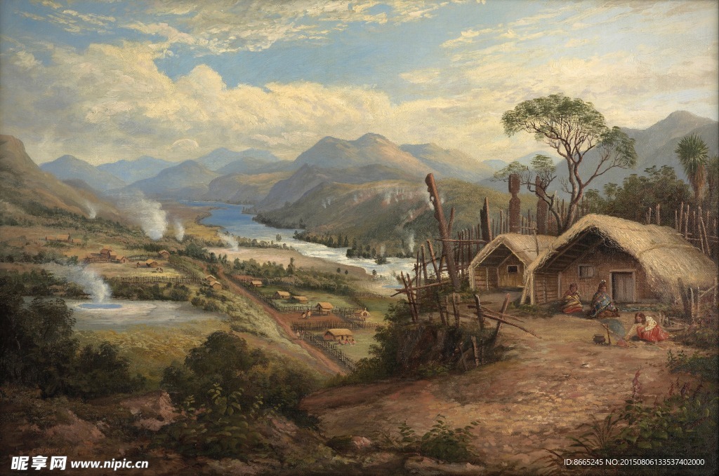乡村风景油画