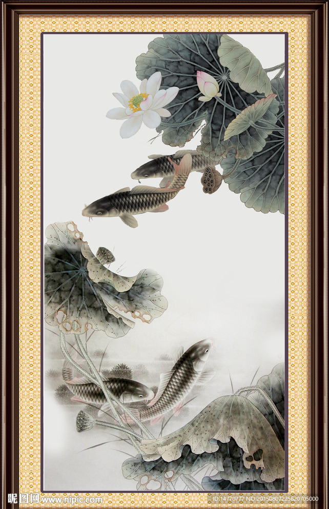 水墨荷花图