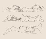 素描山峰
