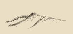 手绘山峰
