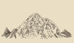 手绘山峰
