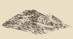手绘山峰