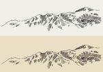 手绘山峰