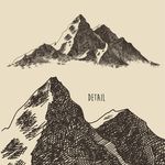 手绘山峰