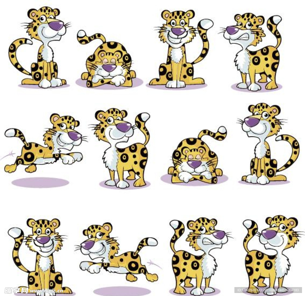 可爱卡通猎豹形象
