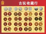 古钱币古玩收藏海报