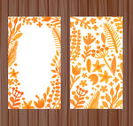 橙色水彩花卉banner