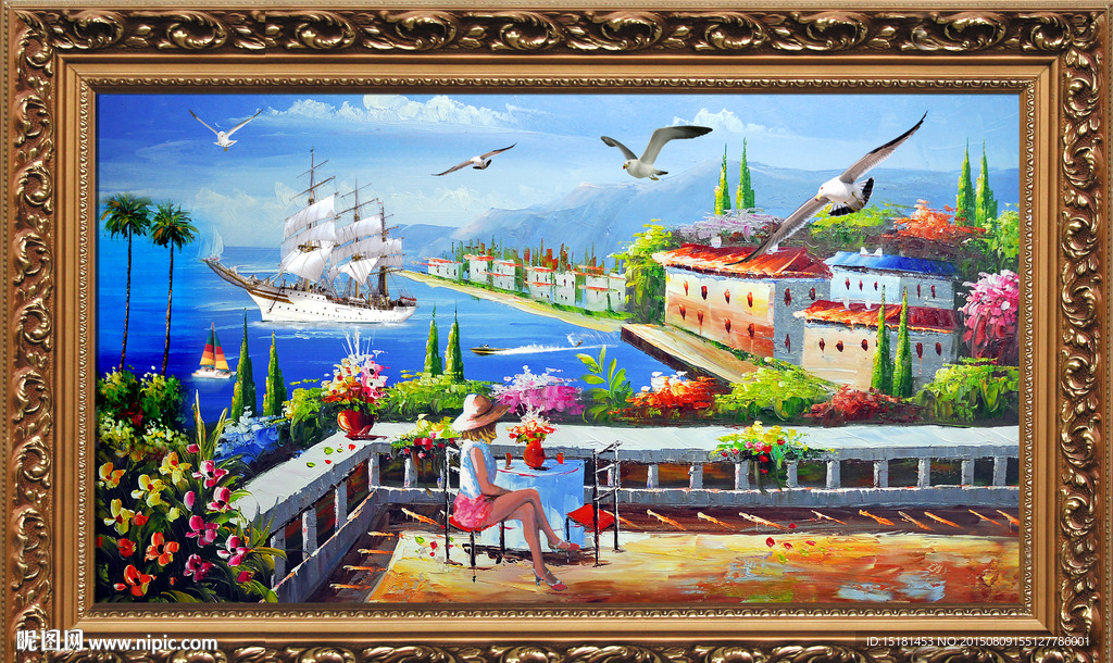 地中海油画
