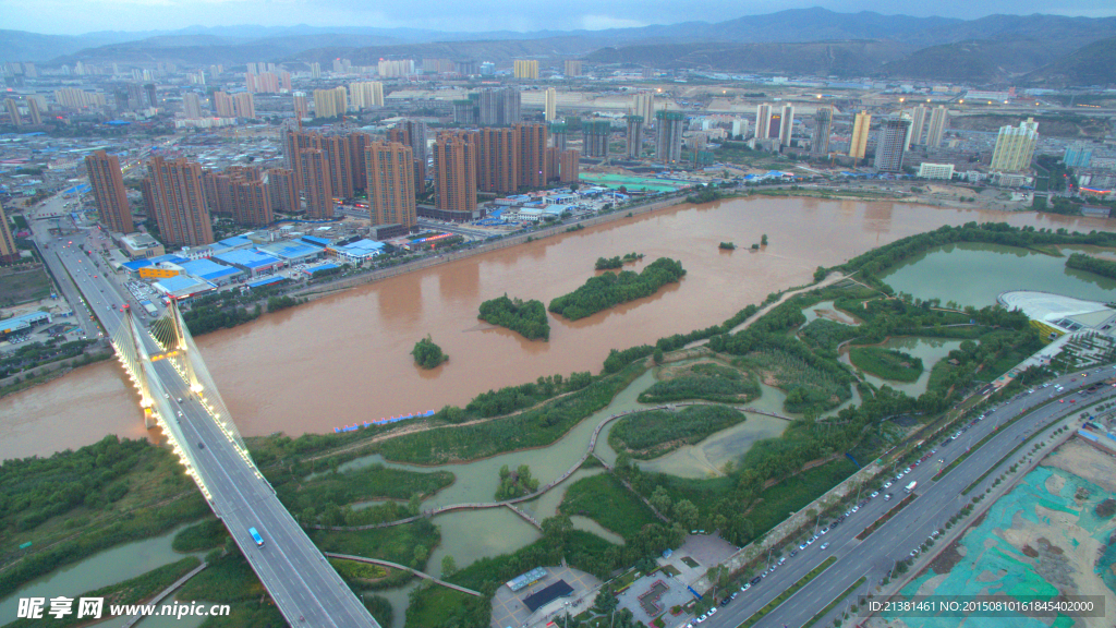 兰州湿地公园全景