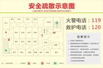 足浴安全疏散示意图