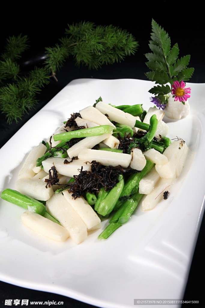 榄菜菜心炒山药