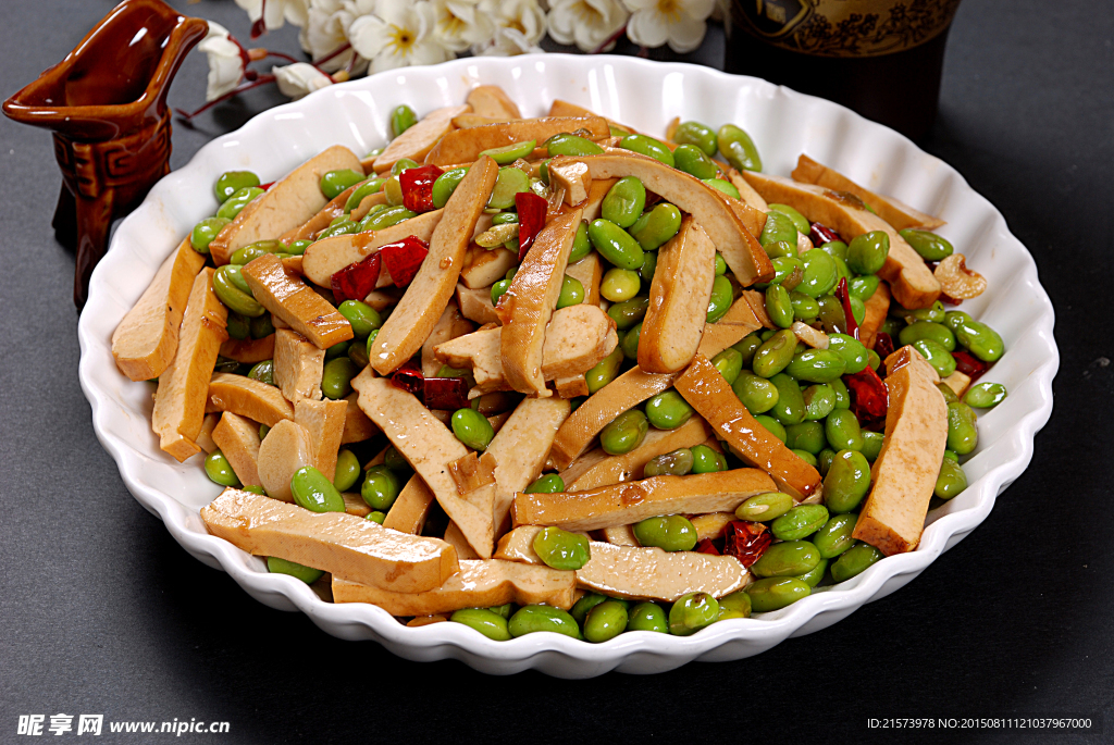毛豆炒香干