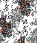 孔雀彩绘图