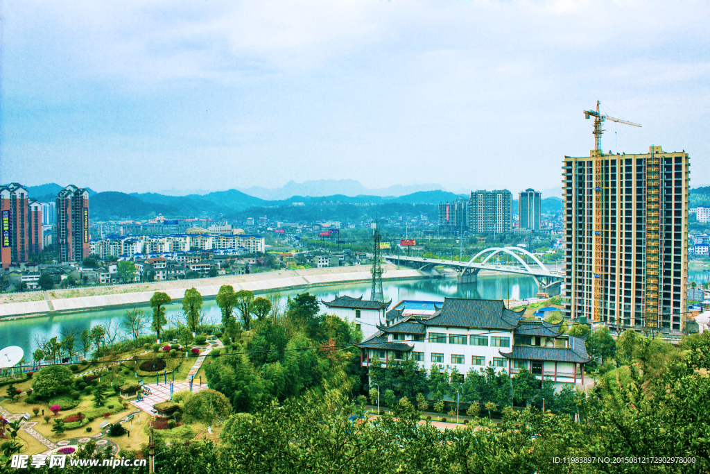 张家界市区俯瞰