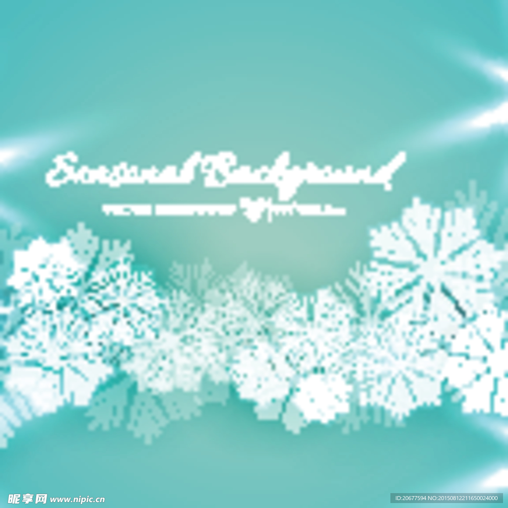 蓝色雪花背景