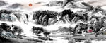 山水水墨画