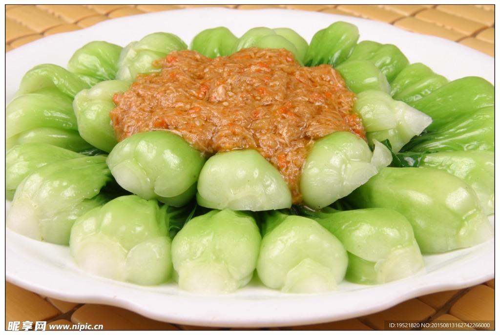 蟹粉扒菜胆