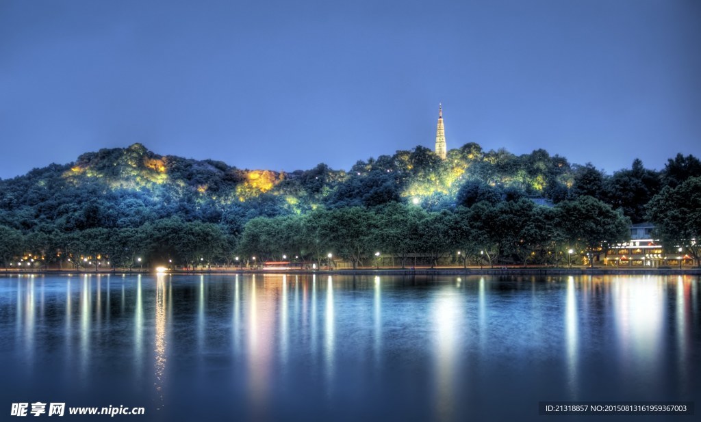 城市夜景 杭州 西湖