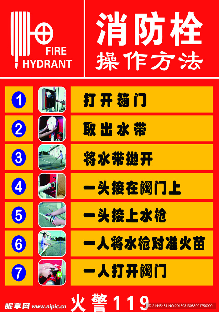 消防栓操作方法