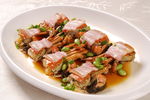 咸肉毛豆蒸毛蟹