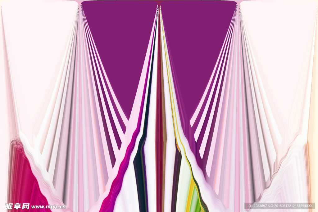 尖三角紫色条纹