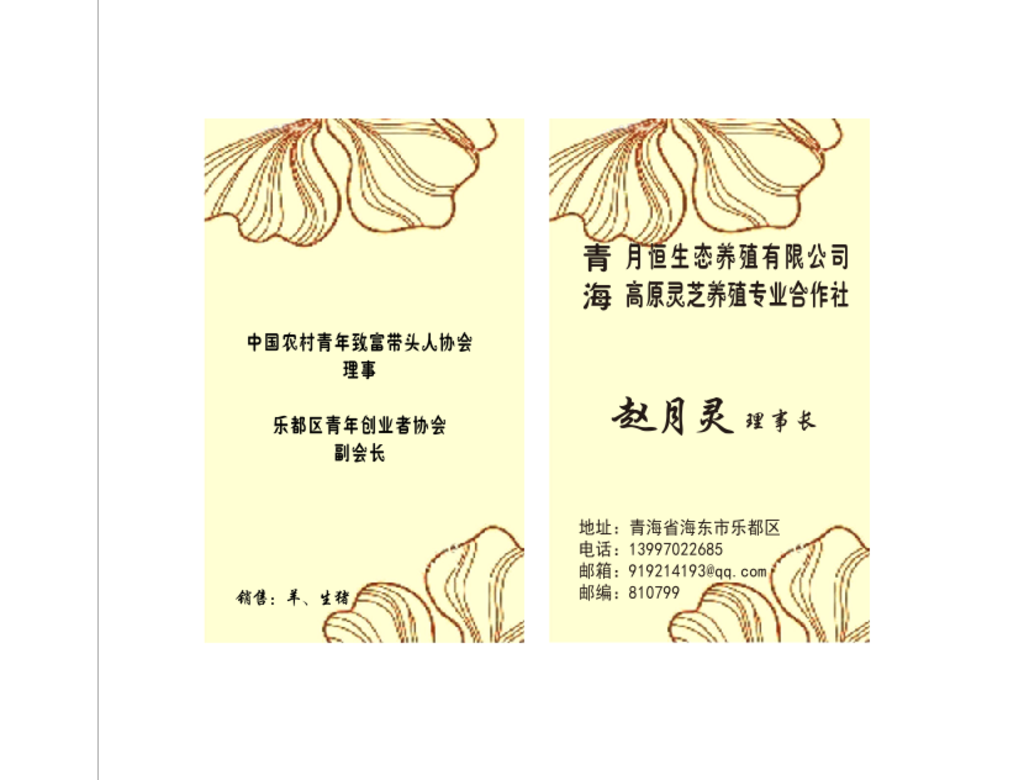 清新名片