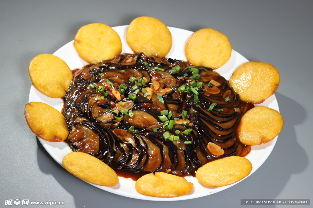金饼扒茄子