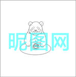 熊猫线稿