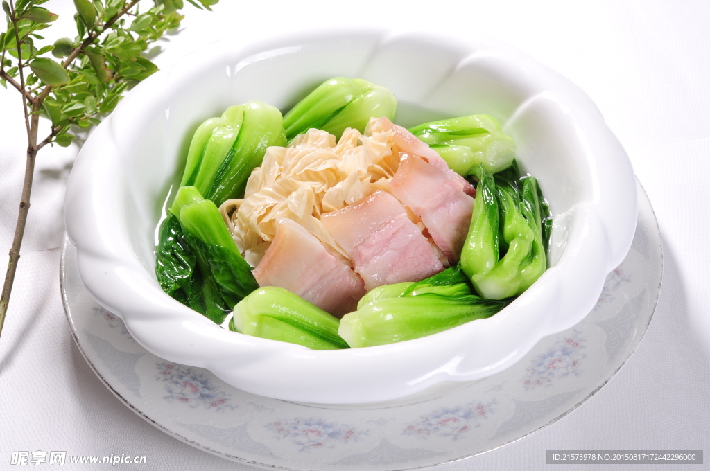 付皮烩菜心